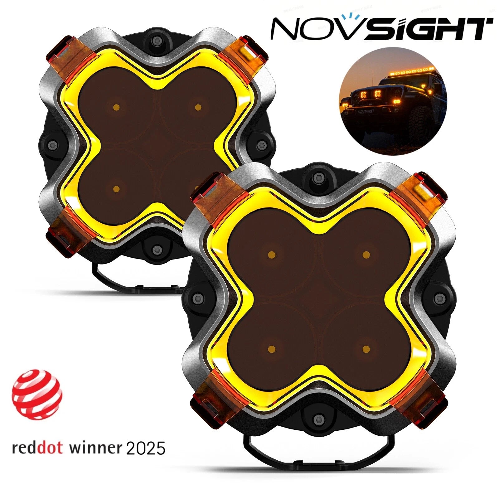 6" LED Work Light Pod for Off-Road Vehicles (NOVSIGHT)