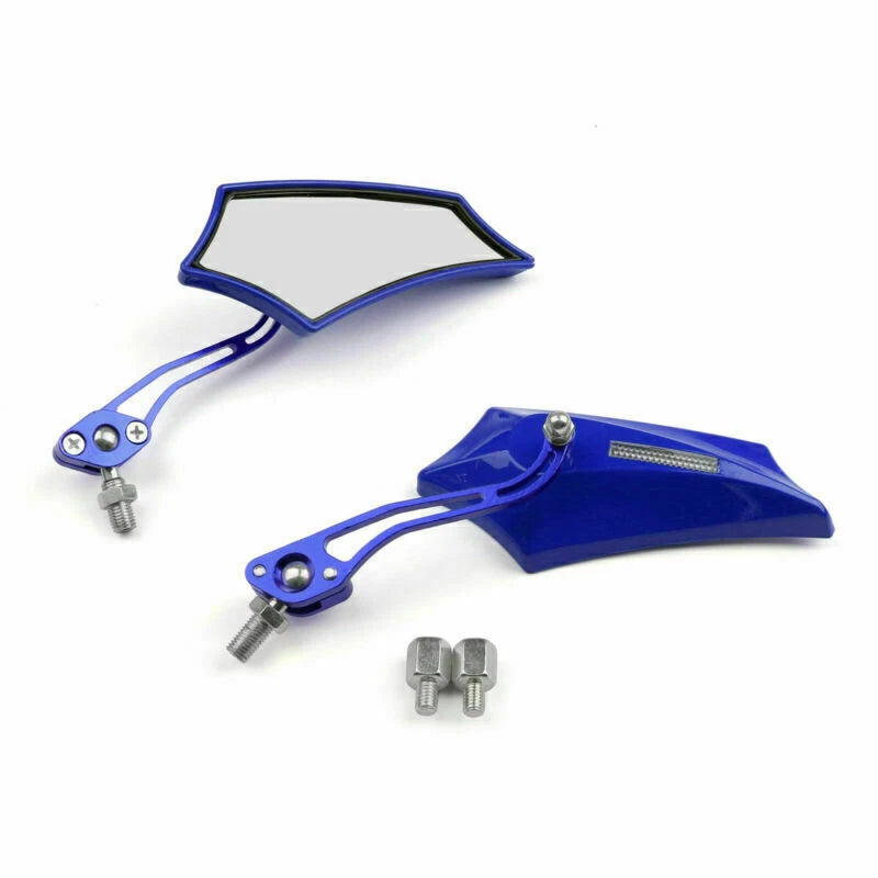Rear View Mirrors 8mm 10mm for Motorcycle Chopper Cruiser Dirt Bike (T9)