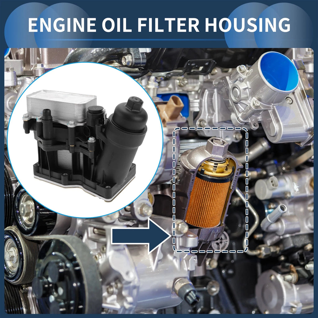 Engine Oil Cooler Filter Housing OEM Replacement for BMW X3 X5 328d (2000–2019)