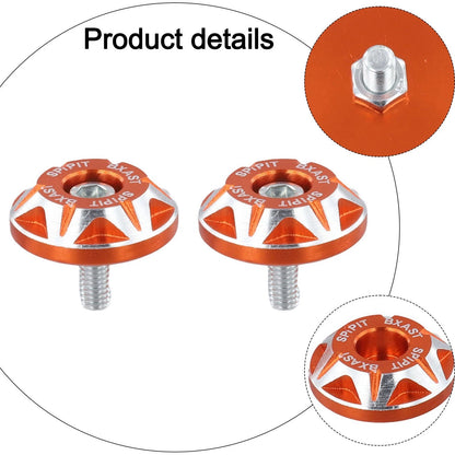 2X Aluminum Alloy License Plate Screws for Vehicles