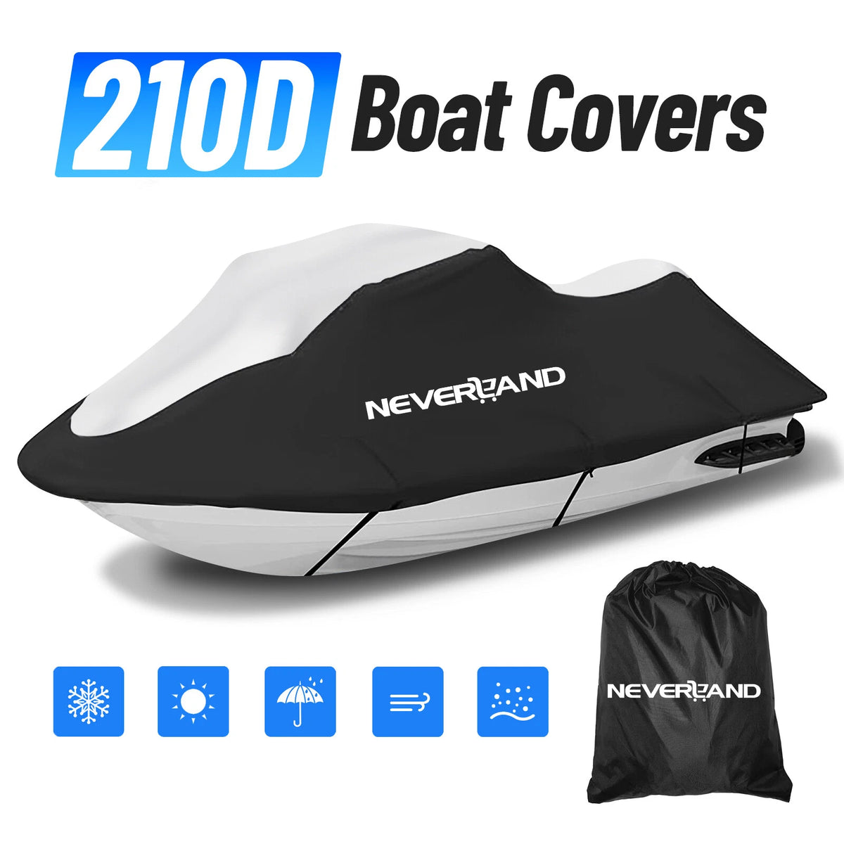 Heavy Duty Jet Ski Cover for Seadoo Yamaha Kawasaki (Trailerable)