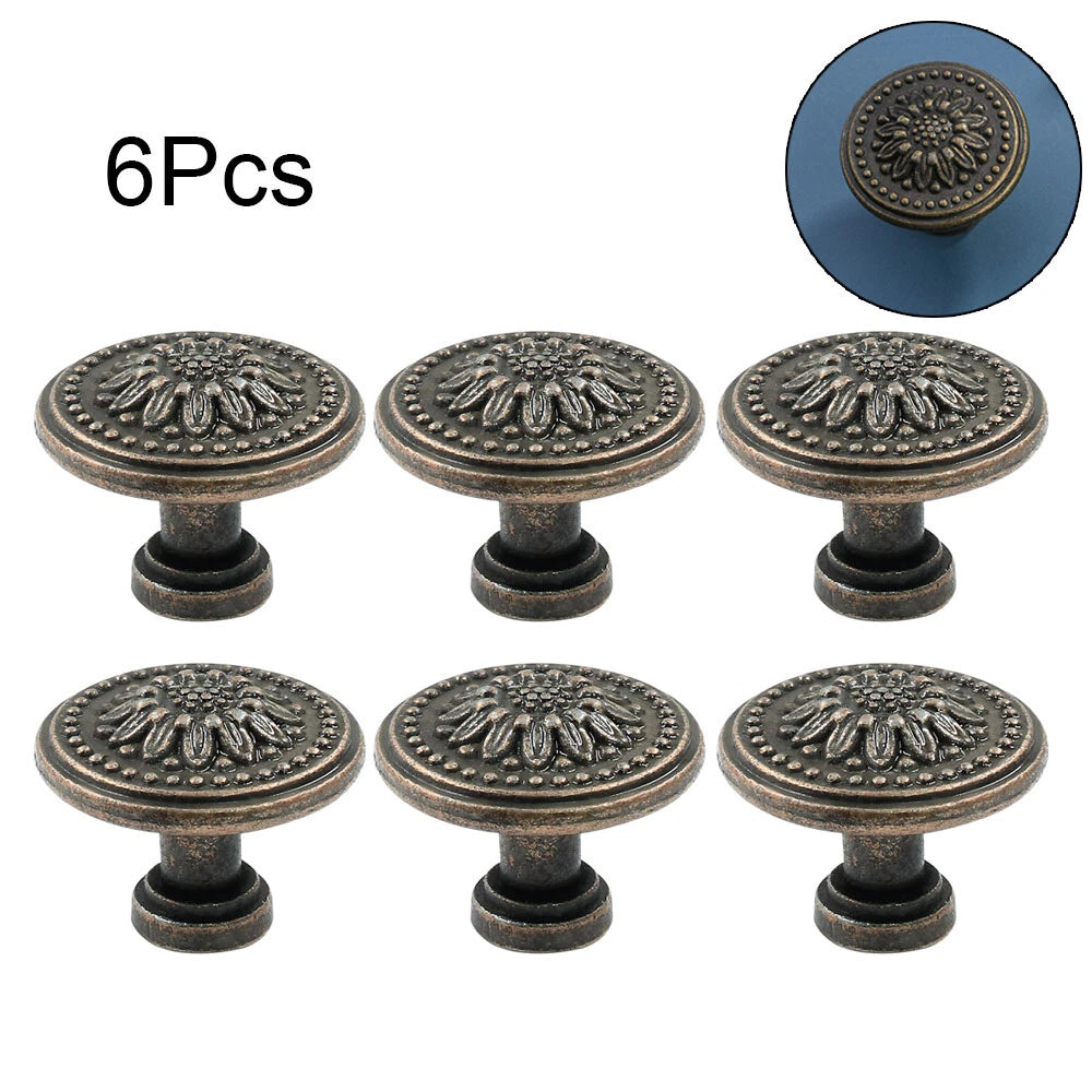 6X Antique Kitchen Cabinet Door Knob Handle Pull for Furniture