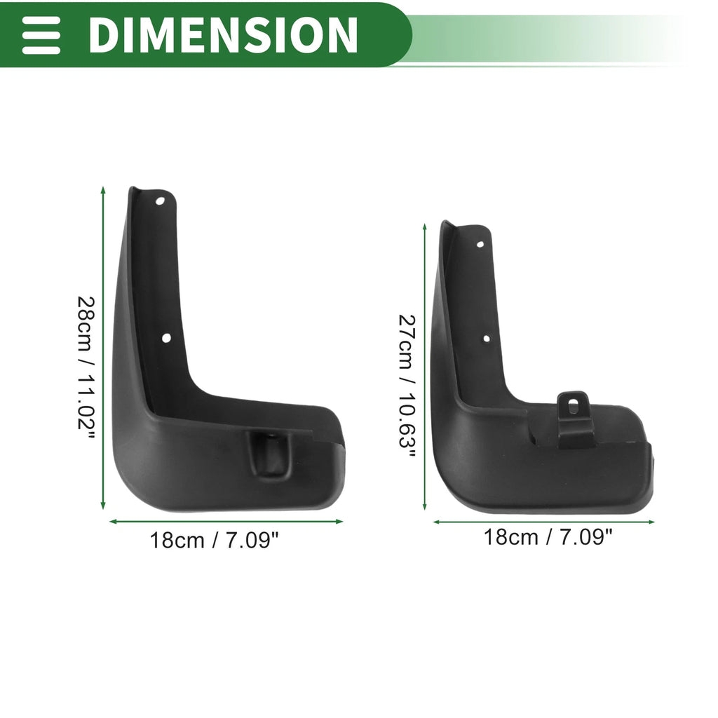 Mud Flaps Splash Guards 1 Set Front Rear for Mitsubishi Xpander (2017–2022)