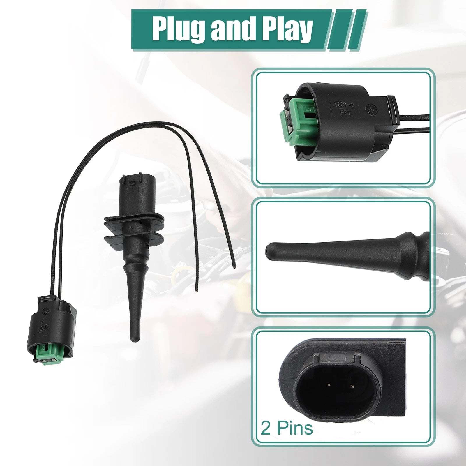 Ambient Air Temperature Sensor Pigtail Plug for BMW (2000–2023) 65816905133
