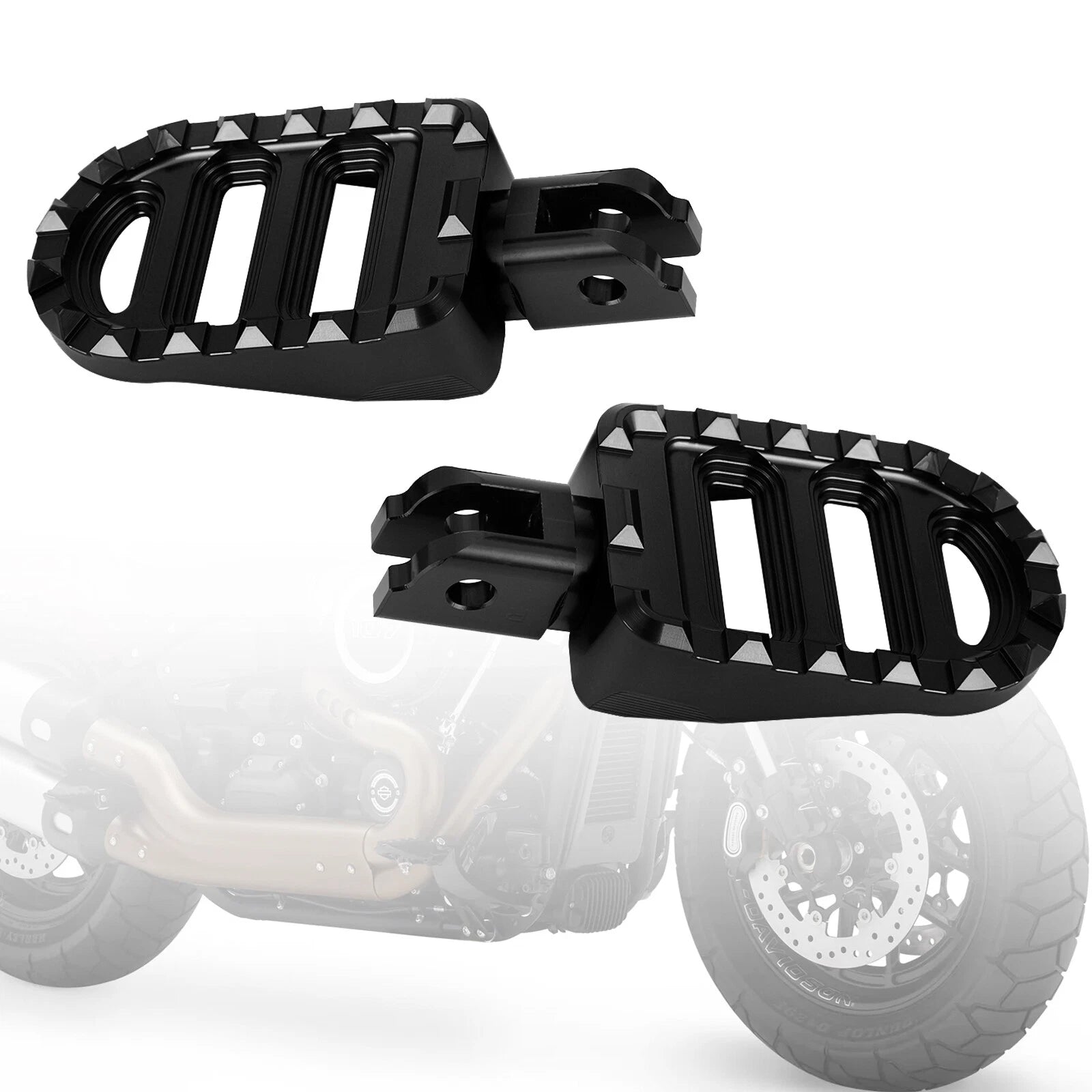 Front Footrests Foot Pegs for Harley Sportster S, Low Rider, Fat Bob, Softail Slim