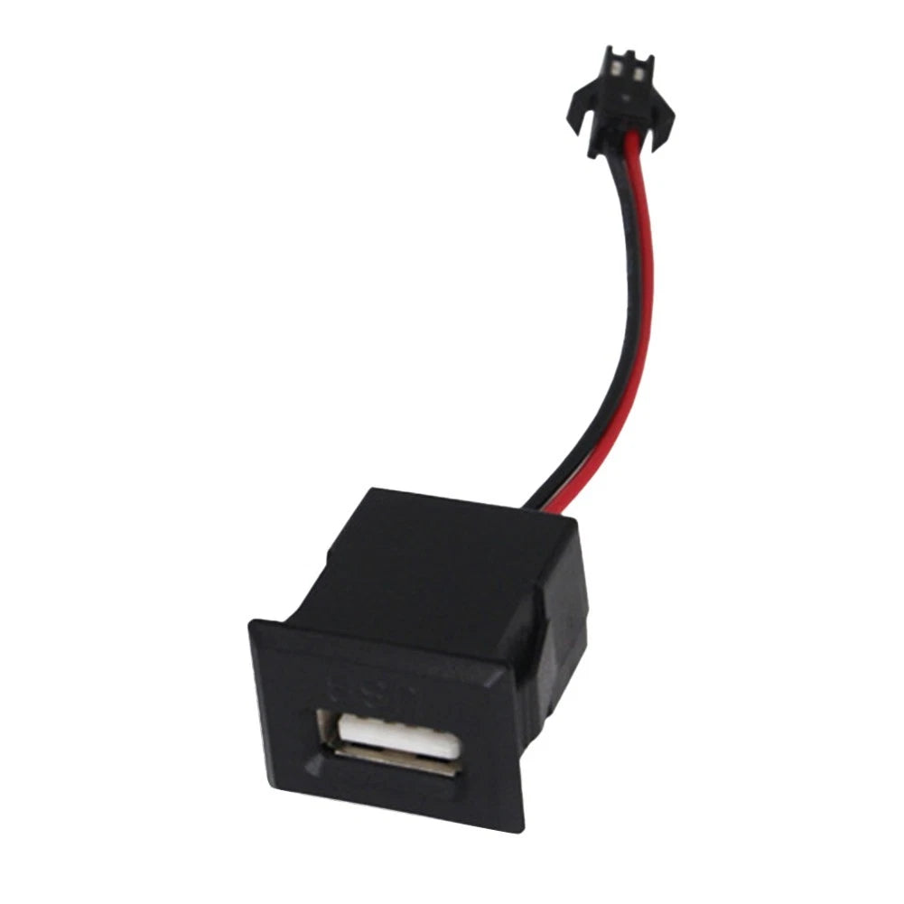 Compact USB Female Power Connector with 10cm Cable Length