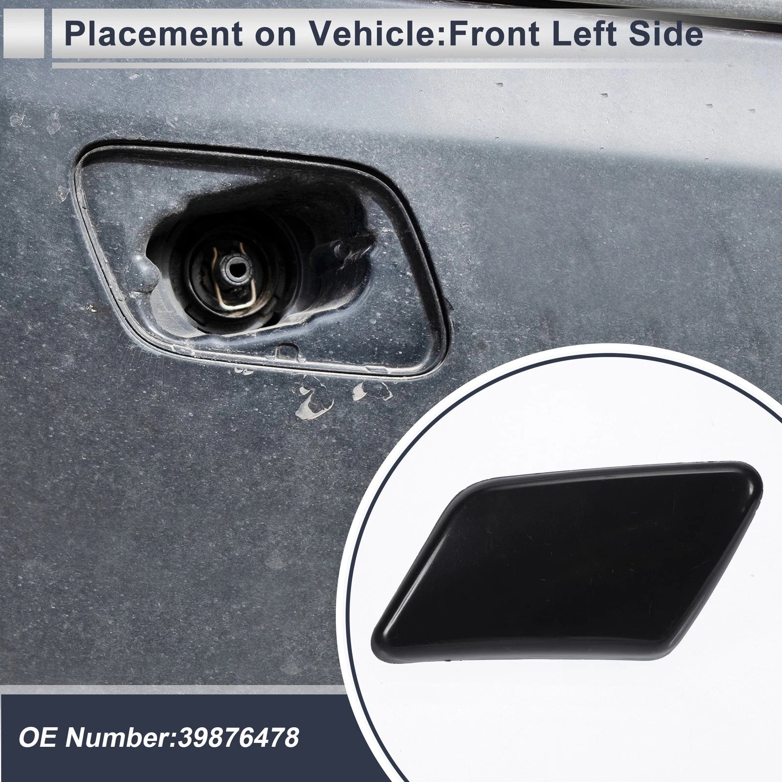 Headlight Washer Nozzle Cover Cap for Volvo C30 (2007–2011)