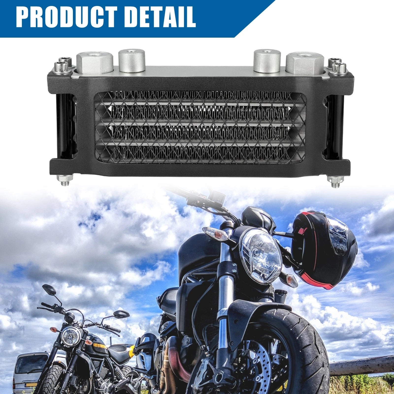 Engine Oil Cooler Radiator Interface for M12 Black Mini Monkey Bike (50-160cc)