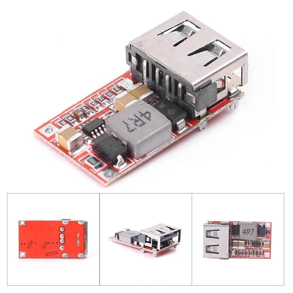 DC Buck Step Down Converter USB Charger Module for Cars (6-24V)