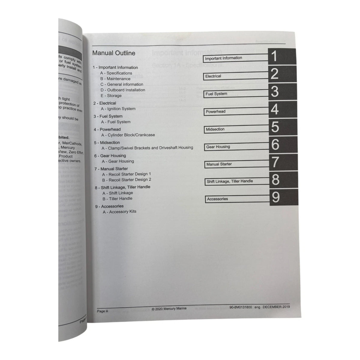 Service Manual for Mercury 90-8M0131800 (2019)