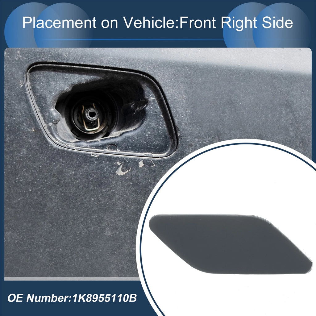 Washer Nozzle Cover Cap Front Right Replacement for Volkswagen Scirocco (2009–2014)