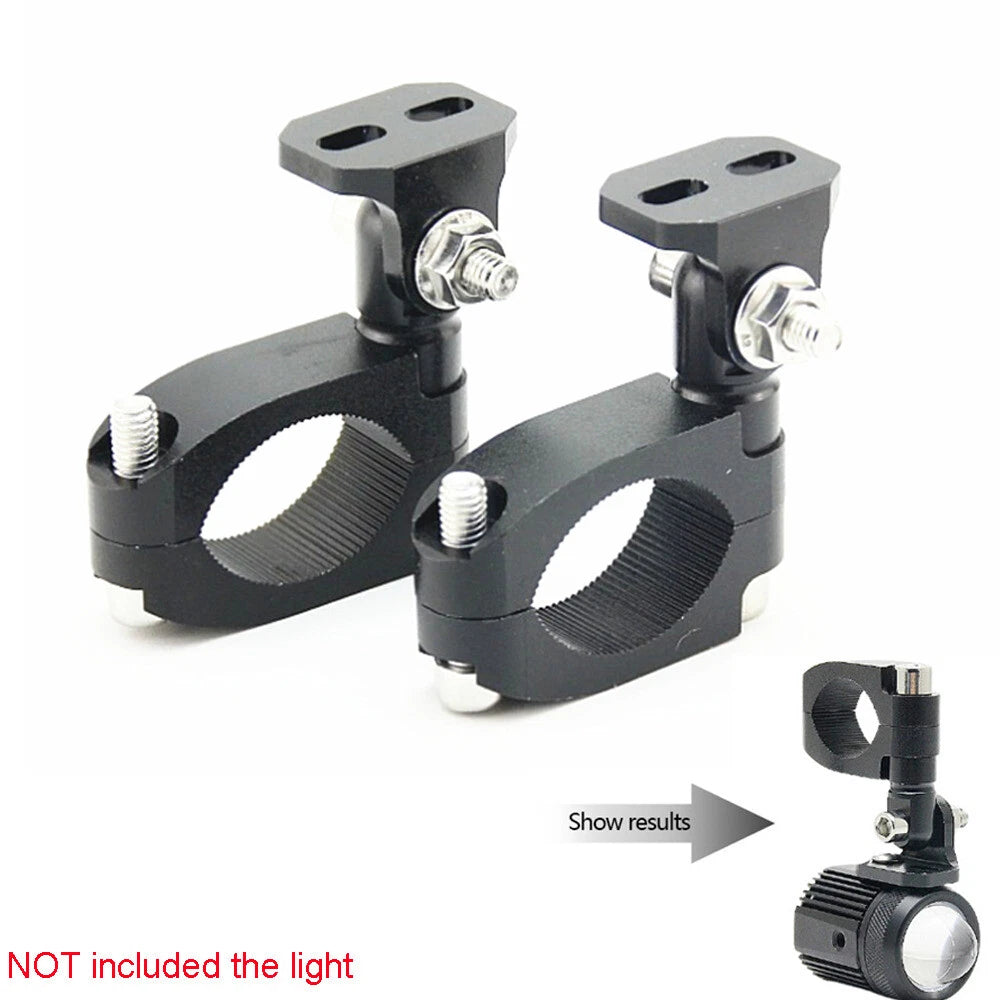2Pcs Motorcycle Spot Light Bracket Mount For LED Headlight Fog Lamp Clamp Holder