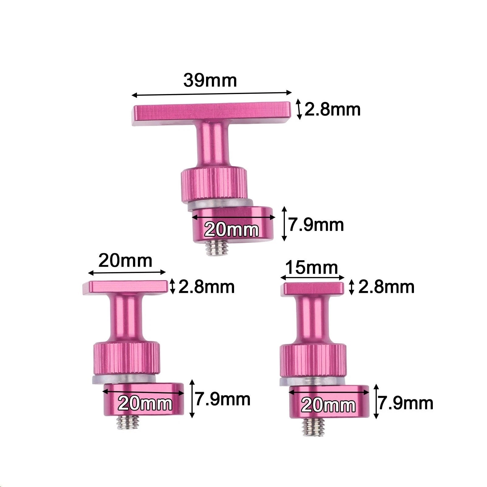 3Pcs Aluminum Alloy Tabs for Paintless Dent Removal