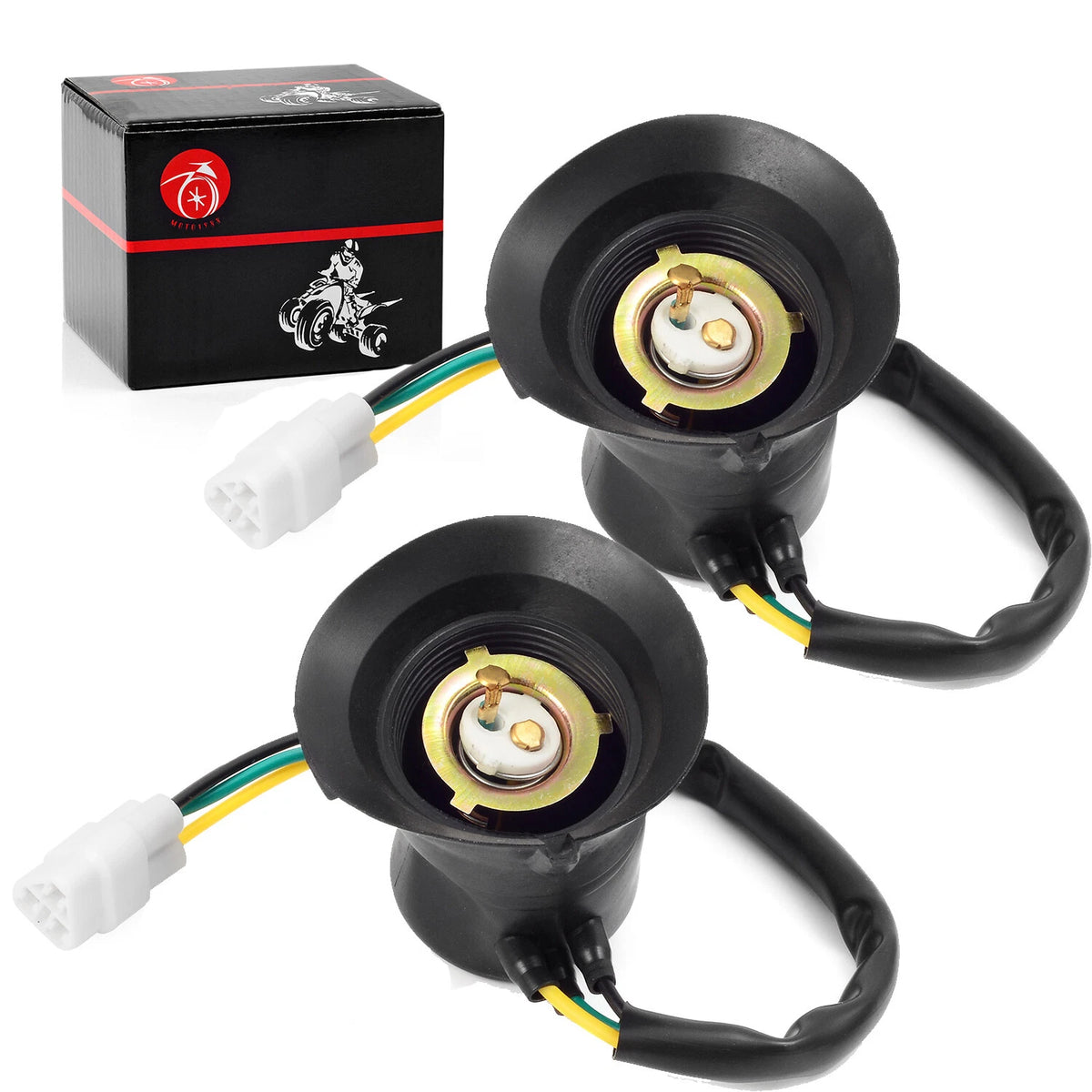 2X Headlight Socket Cord for Yamaha Grizzly 600 YFM600F (1999–2001)