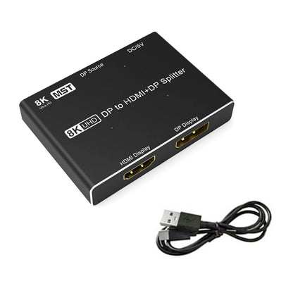 1x2 MST Splitter Repeater for HDMI/DP (Supports HDR, 8K 30Hz)