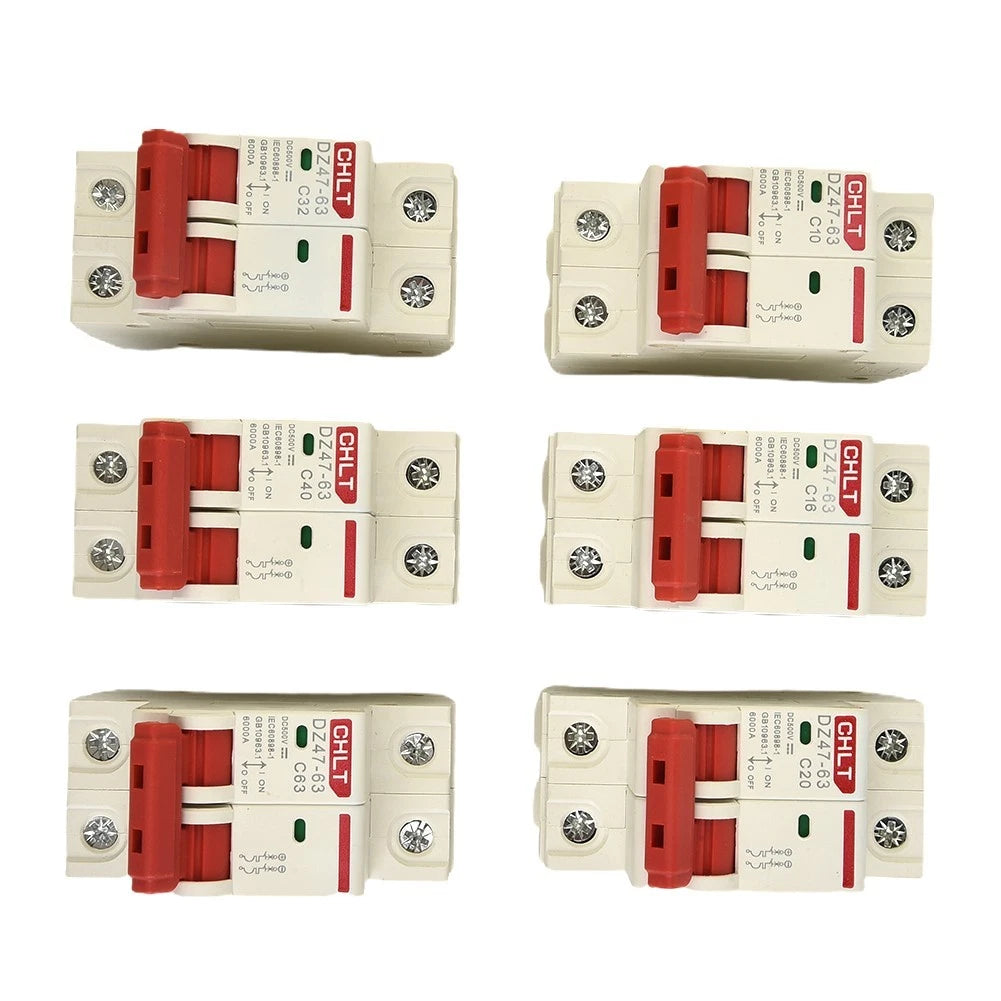 2X Circuit Breaker PV 10 16 20 32 40 63 Amp 2 Pole DC500V for