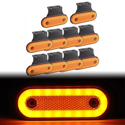 10X Orange Amber LED Marker Lights for Vehicle Safety