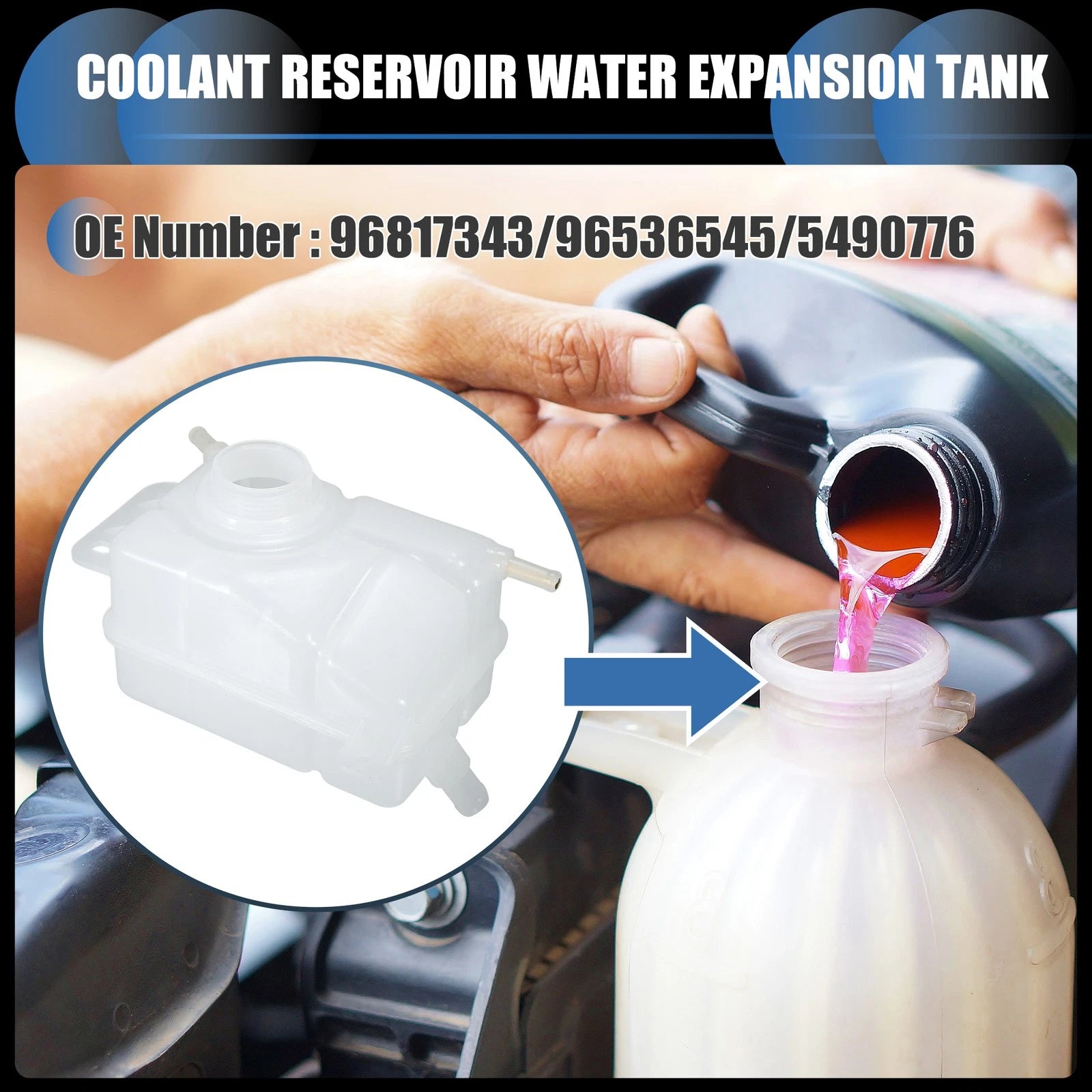 Coolant Expansion Recovery Overflow Tank Replacement for Chevrolet Aveo (2004–2008)