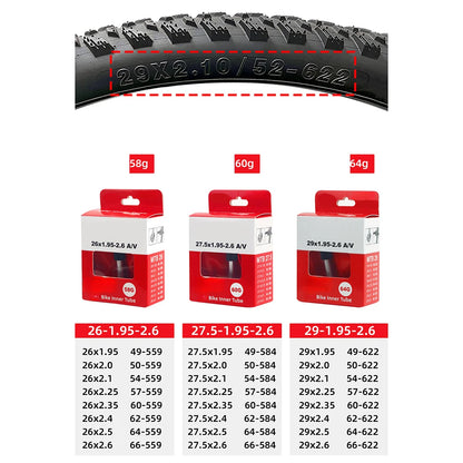 Lightweight Mountain Bike Tube for AV Valve (Compact Design)