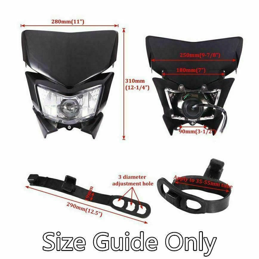 HID Front Headlight for Motorcycle (12V 35W, MX Enduro Dirt Trail Bike)