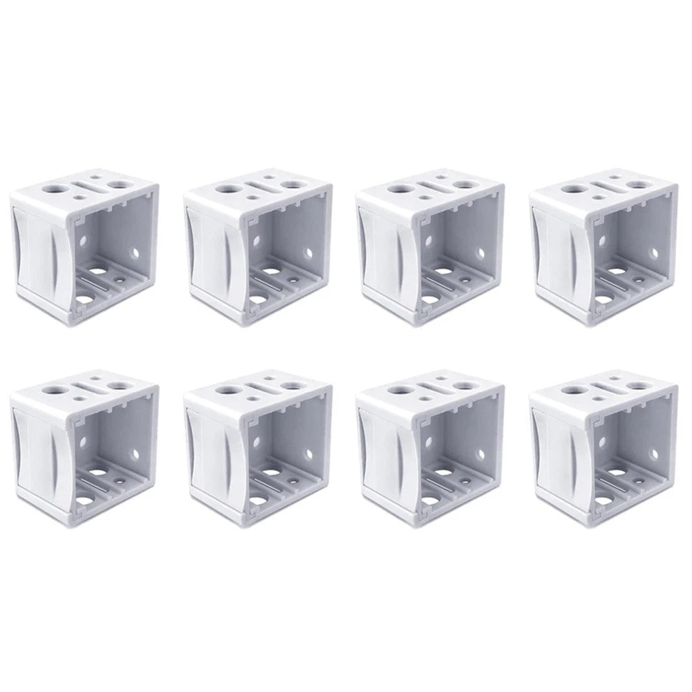 8pcs White Venetian Blind Brackets for 25mm & 1 Inch Blinds