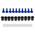 10 Pack Wind Screen Shield Screws & Washers for Motorcycle (M5x16mm, Blue)