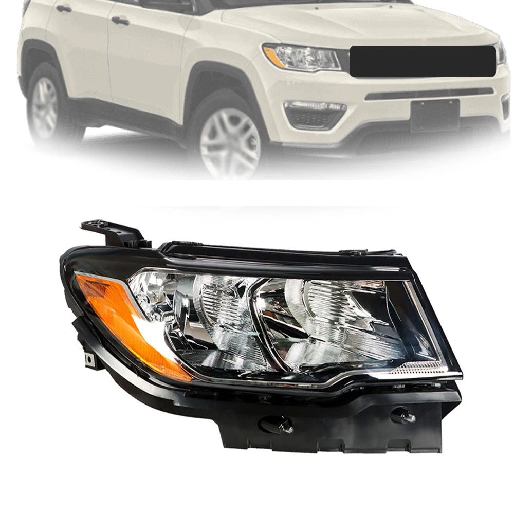 Headlight for Jeep Compass (2017–2020) Right Side Clear