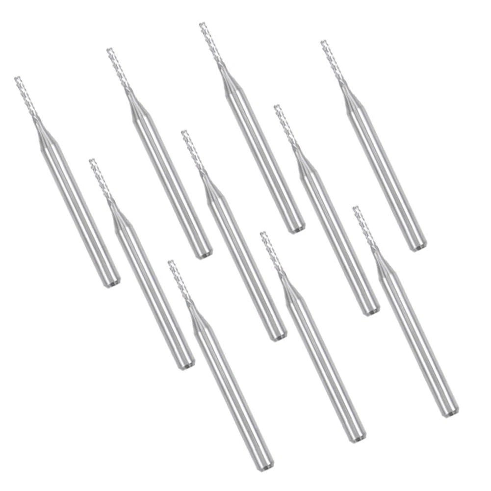 CNC Engraving Tool Set of 10 with 1-2mm Cutting Diameter