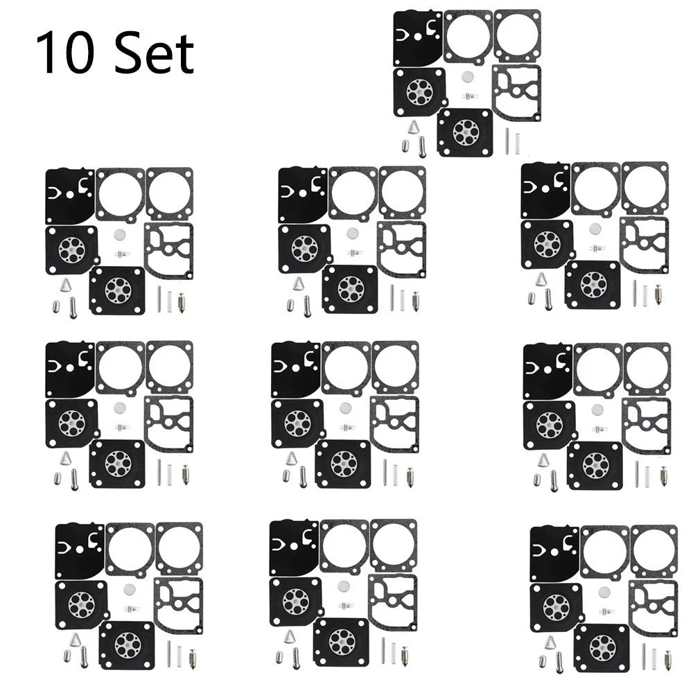Set of 10 Carburetor Repair Kits for Husqvarna 113LD, 123C & Stihl 020, 020T