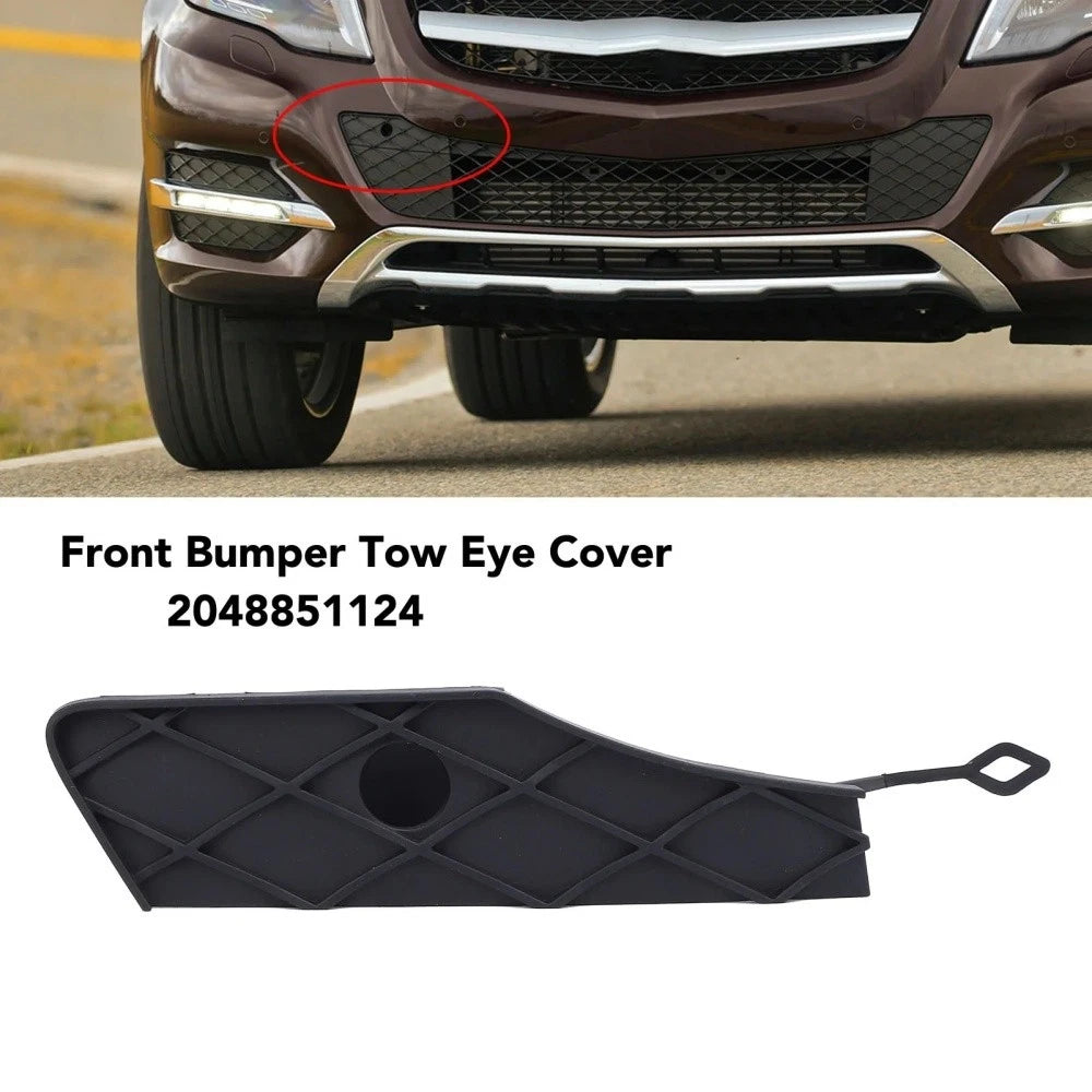Front Bumper Tow Hook Cover A2048851124 for Mercedes-Benz GLK250 GLK350 (2013–2015)