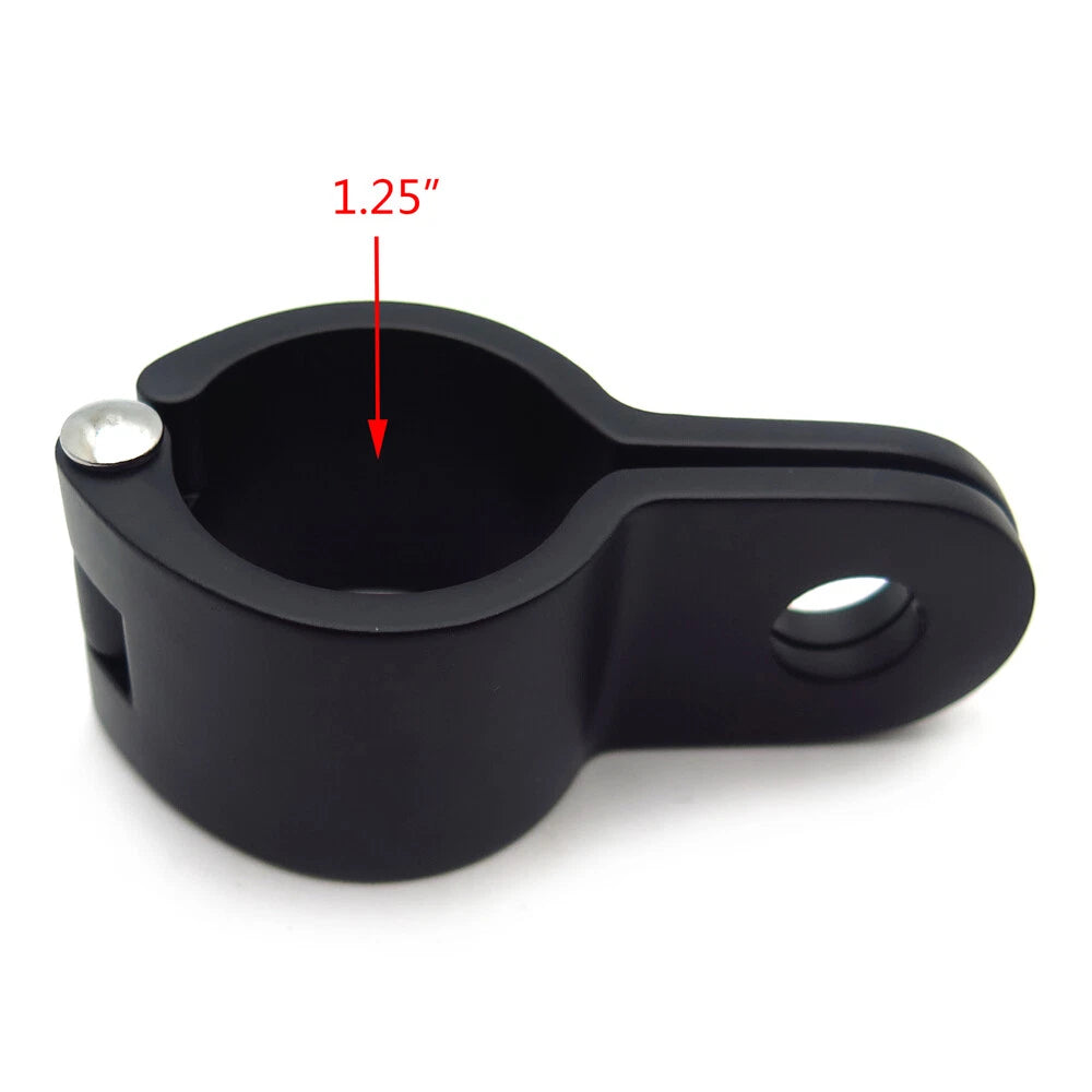 1x Black 1.25" Engine Guard Longhorn Footpeg Clamp for HTT