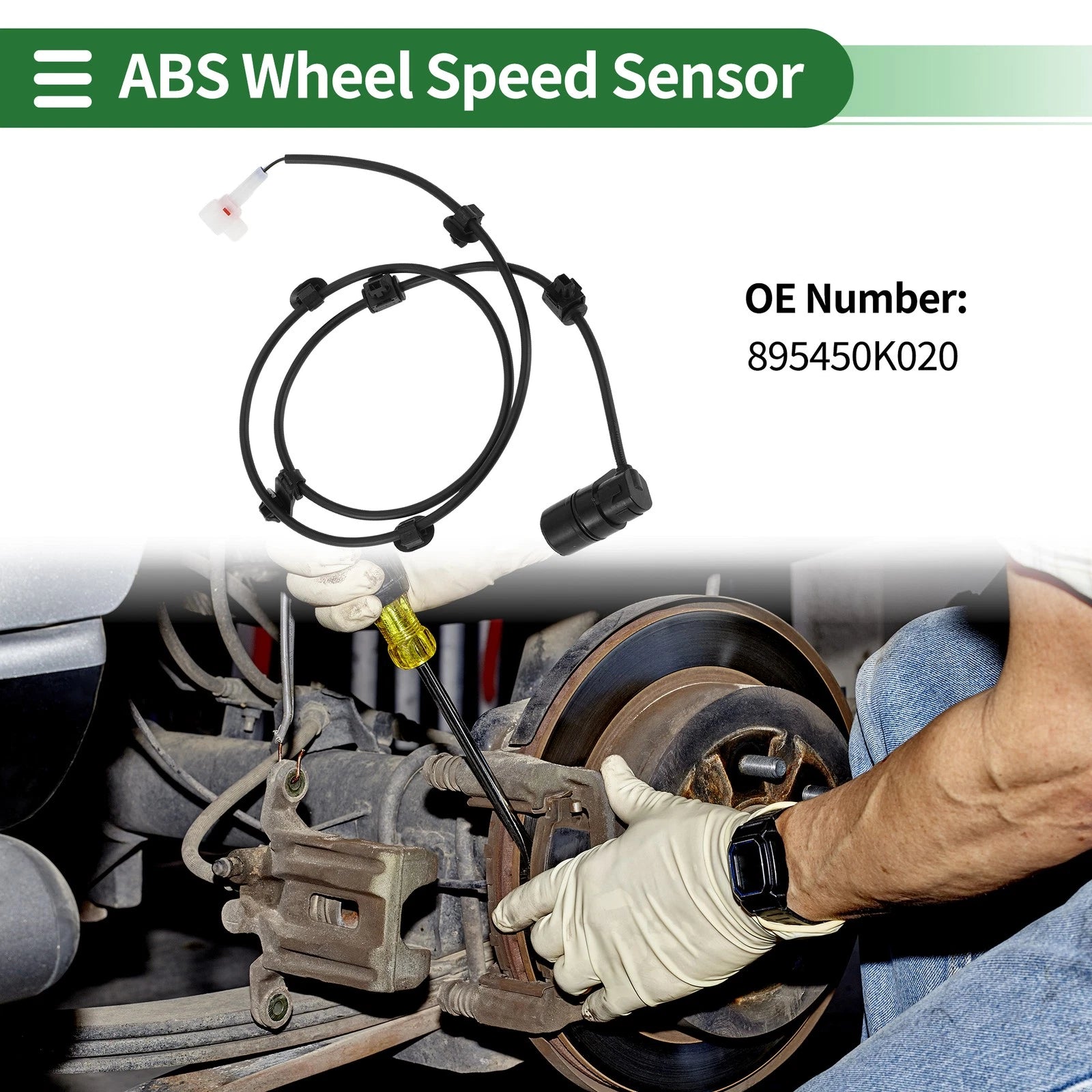 ABS Wheel Speed Sensor Rear Right Replacement for Toyota Hilux Vigo (2005–2015)