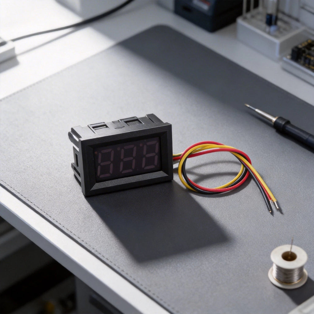 3Wire LED Digital DC Voltmeter for DC 030V (Reverse Polarity Protection)