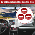 3pc AC Climate Control Ring Knob Trim Covers for Subaru Impreza WRX (2015–2021)