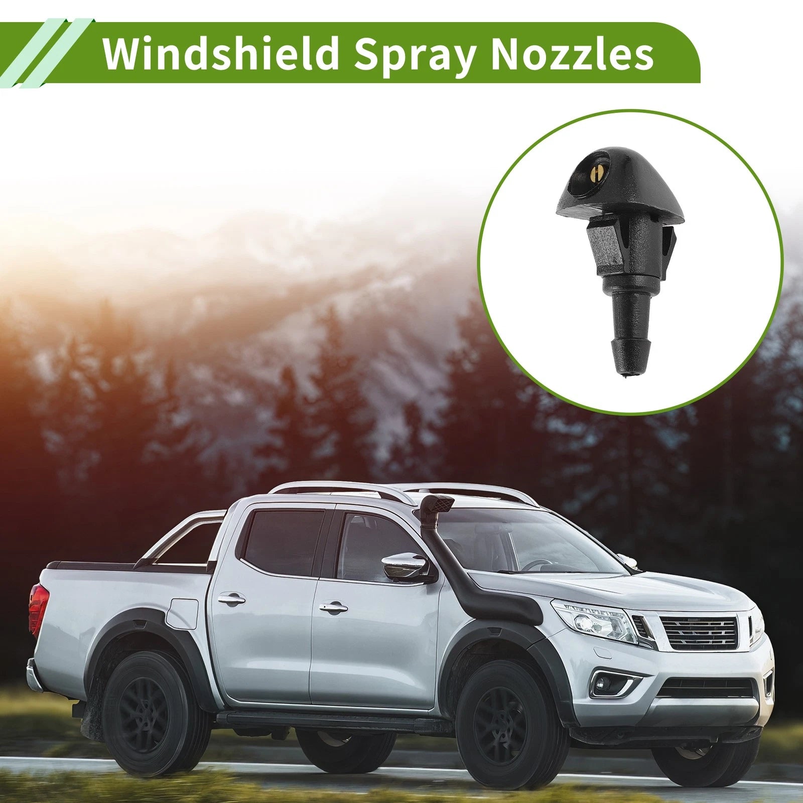Windshield Washer Nozzle with Hose Connector for Honda