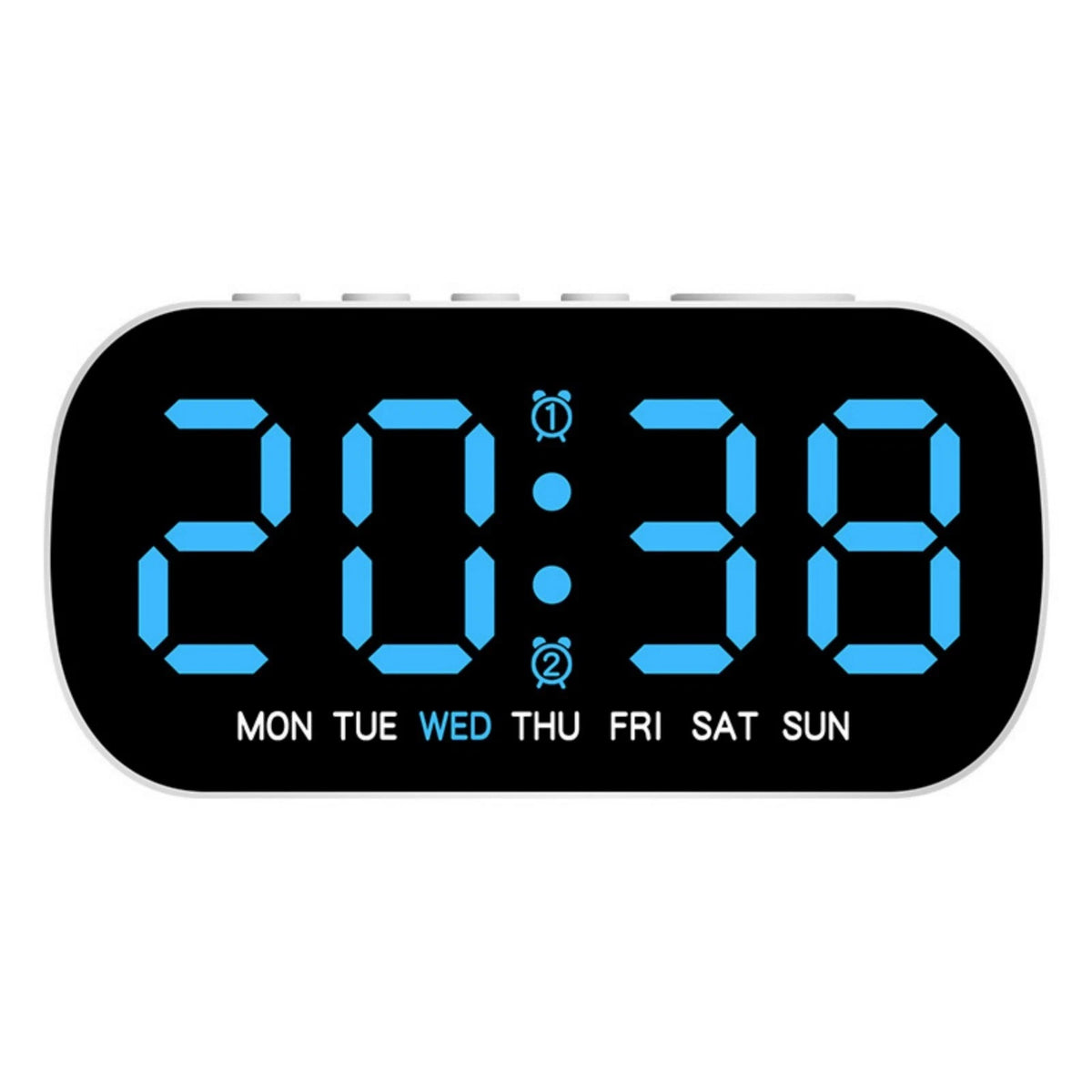 Large LED Display Digital Alarm Clock with Snooze for Bedroom