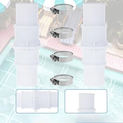 Pool Hose Connector Set with Stainless Steel Clamps for Enhanced Reliability
