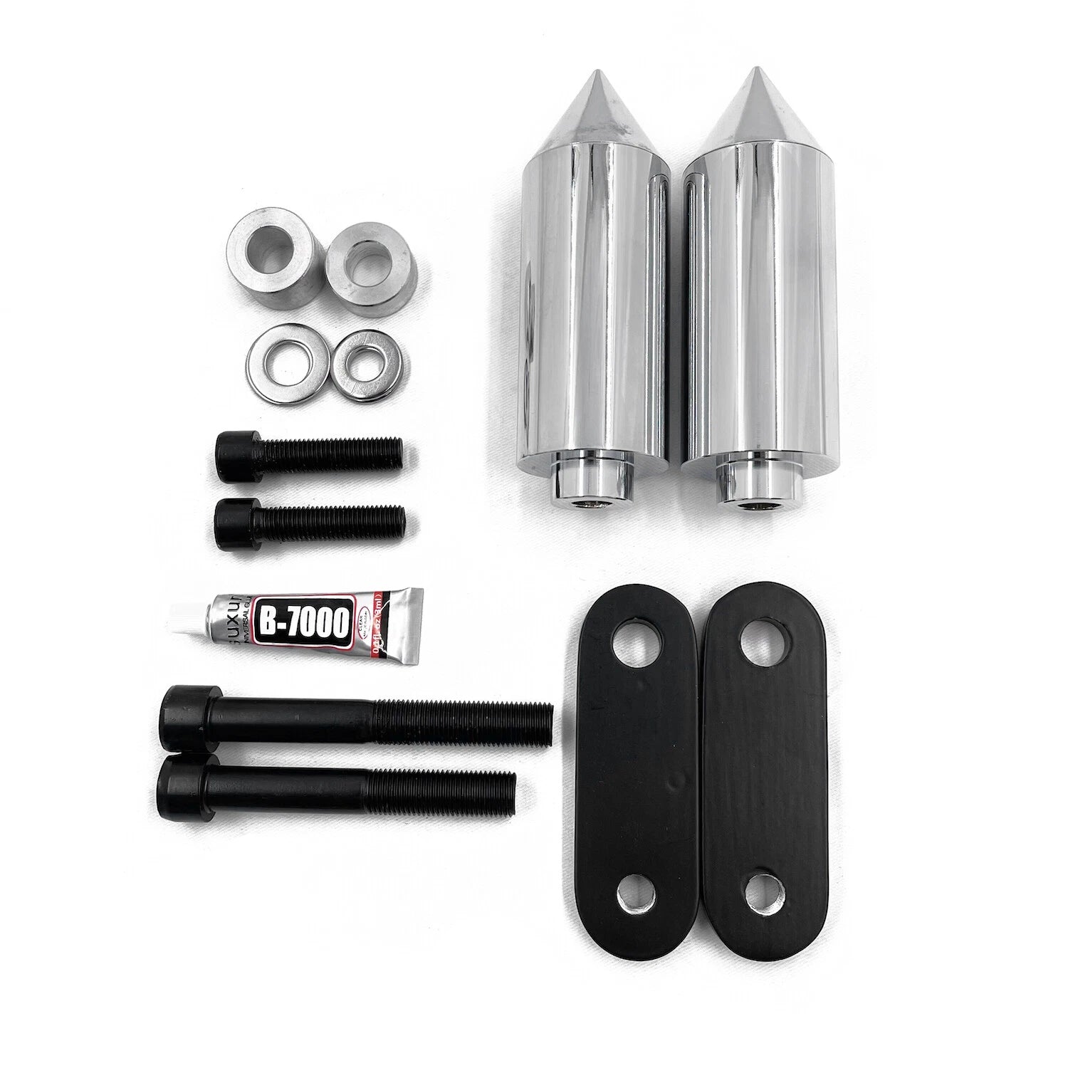 Chrome Spike Frame Slider Crash Protector for Honda CBR1000RR (2004–2005)