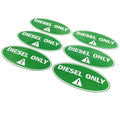 2'' x 4'' Diesel Only Stickers for Diesel Equipment (Universal)