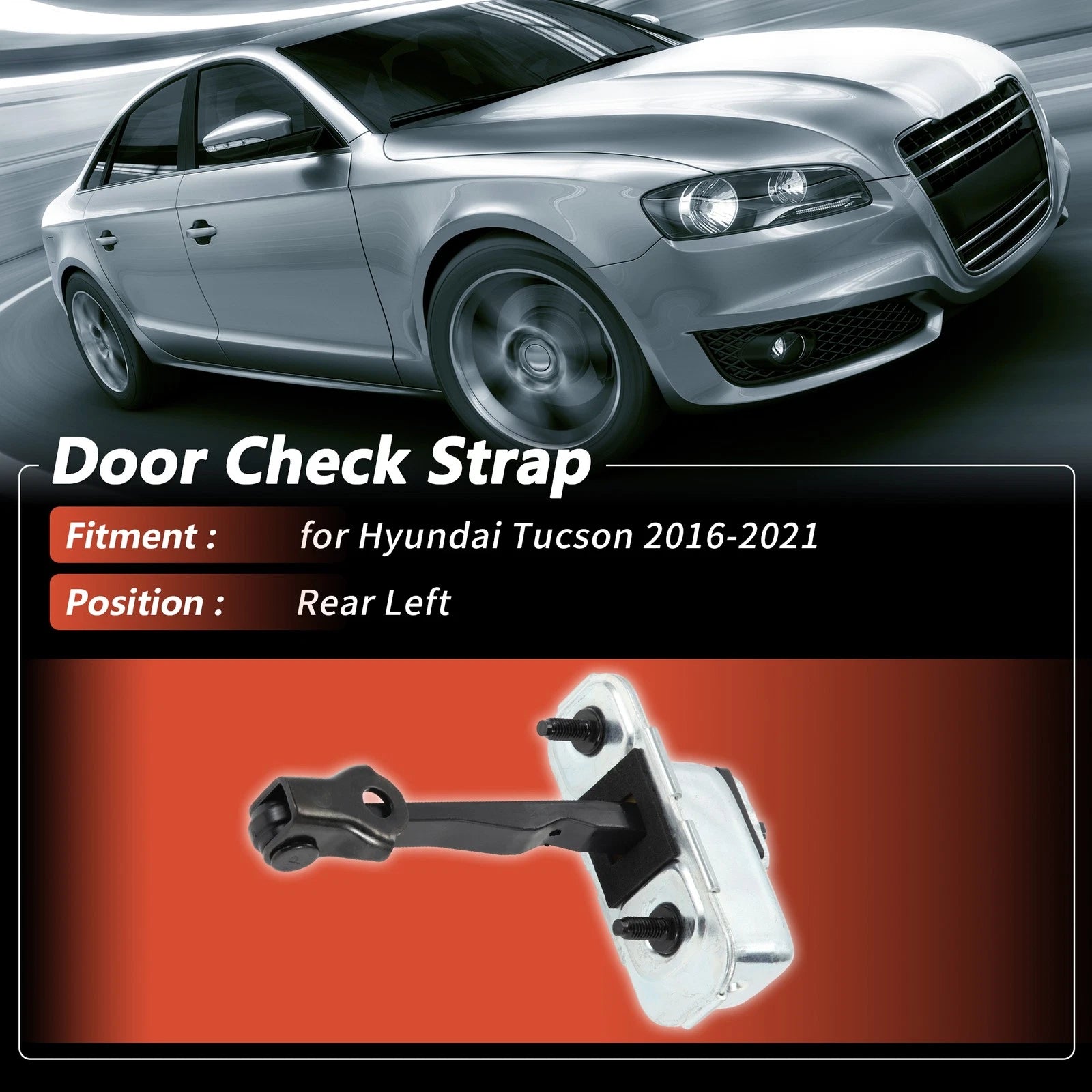 Door Check Strap Rear Left Replacement for Hyundai Tucson (2016–2021)