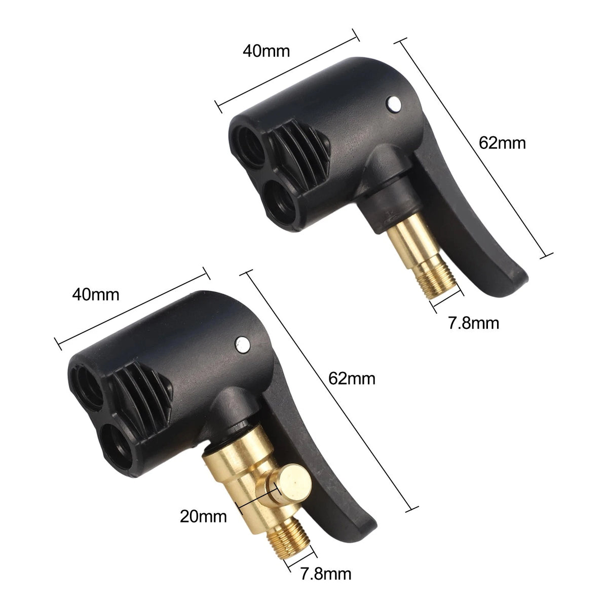 Dual Valve Cap Adapter for Cars and Motorcycles