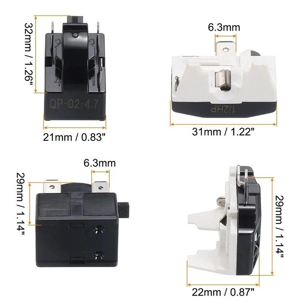 3 Pin 47 Ohm PTC Relay for Refrigerator and Compressor Starting Control
