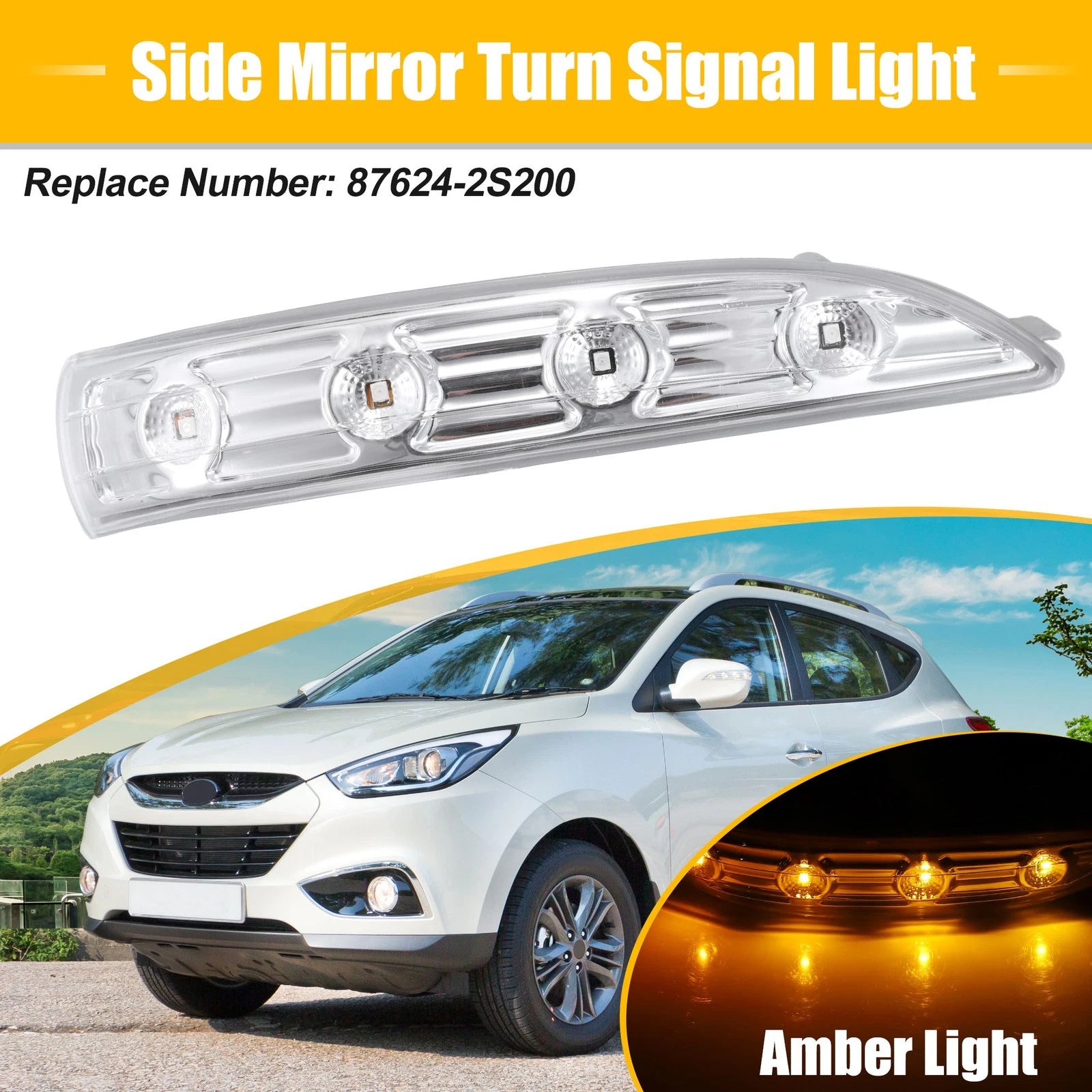 Right Side Mirror LED Turn Signal Indicator Light for Hyundai Tucson (2010-2011)
