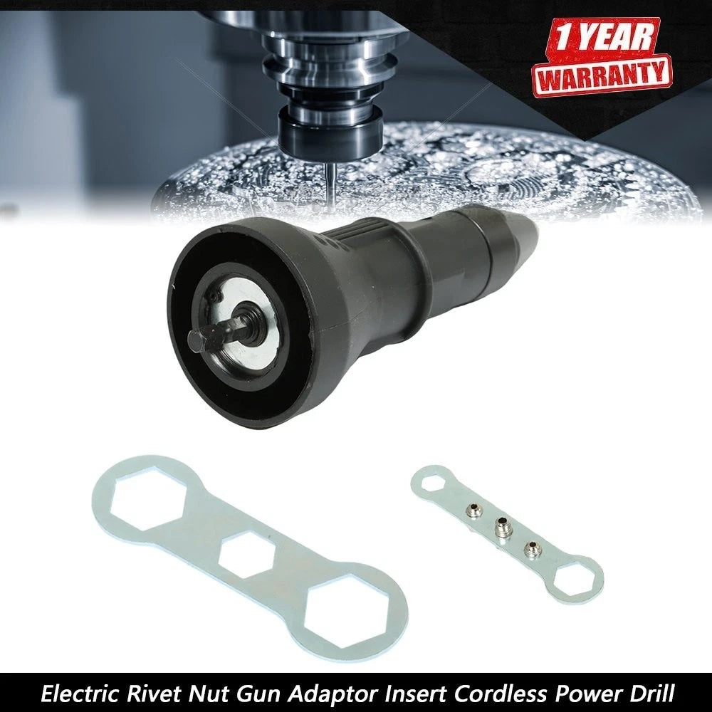Electric Rivet Nut Gun Adaptor for Cordless Power Drill Kit