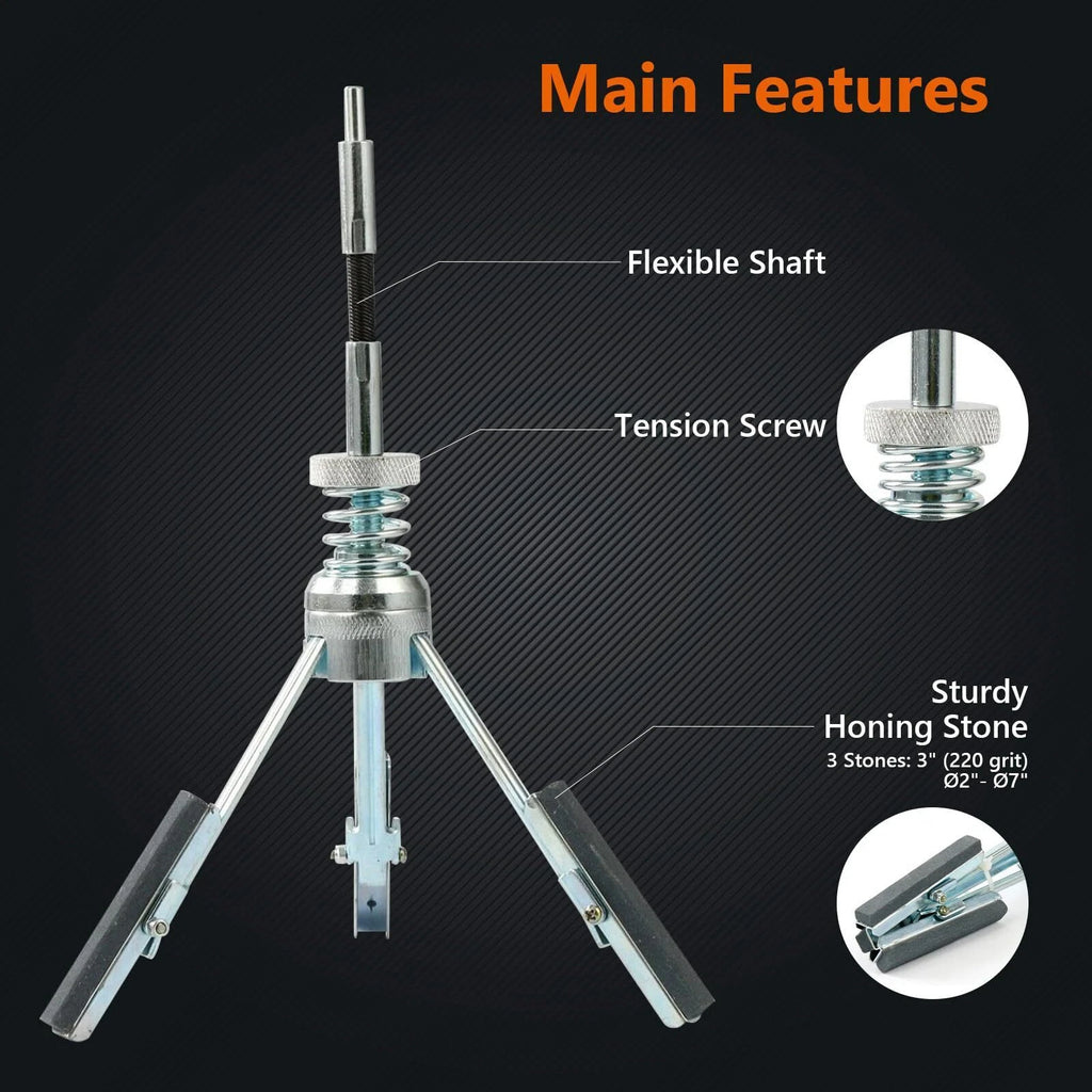 Engine Brake Cylinder Hone Tool for (2'' to 6-1/2'')