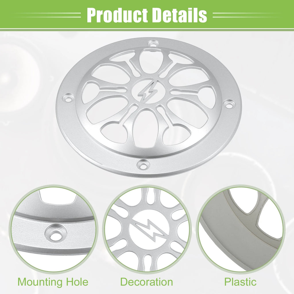 2X 4" Car Speaker Grill Cover for Universal Subwoofer (Silver Tone)