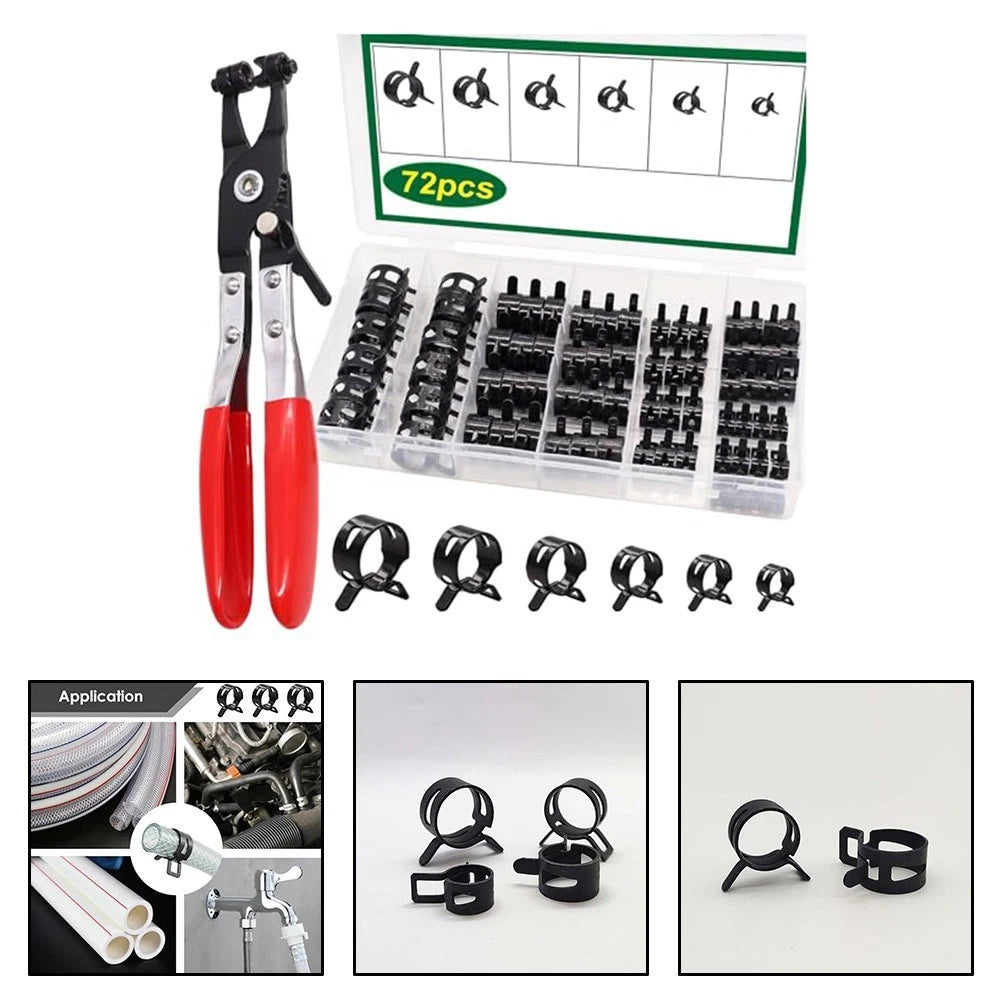 73-Piece Fuel Hose Clamp Kit for Easy Installation