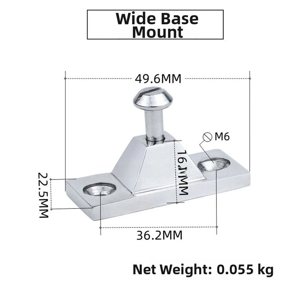 316 SS Boat Deck Hinge Fitting for Bimini Top (Yacht Applications)
