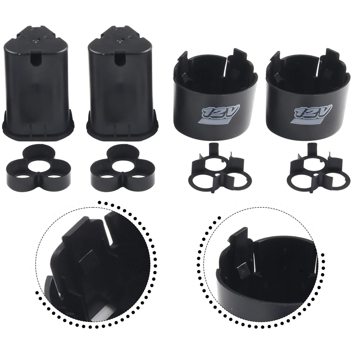 Set of 6 Li-ion Battery Case Screwdrivers for 12V 3S (3 Cell Packs)