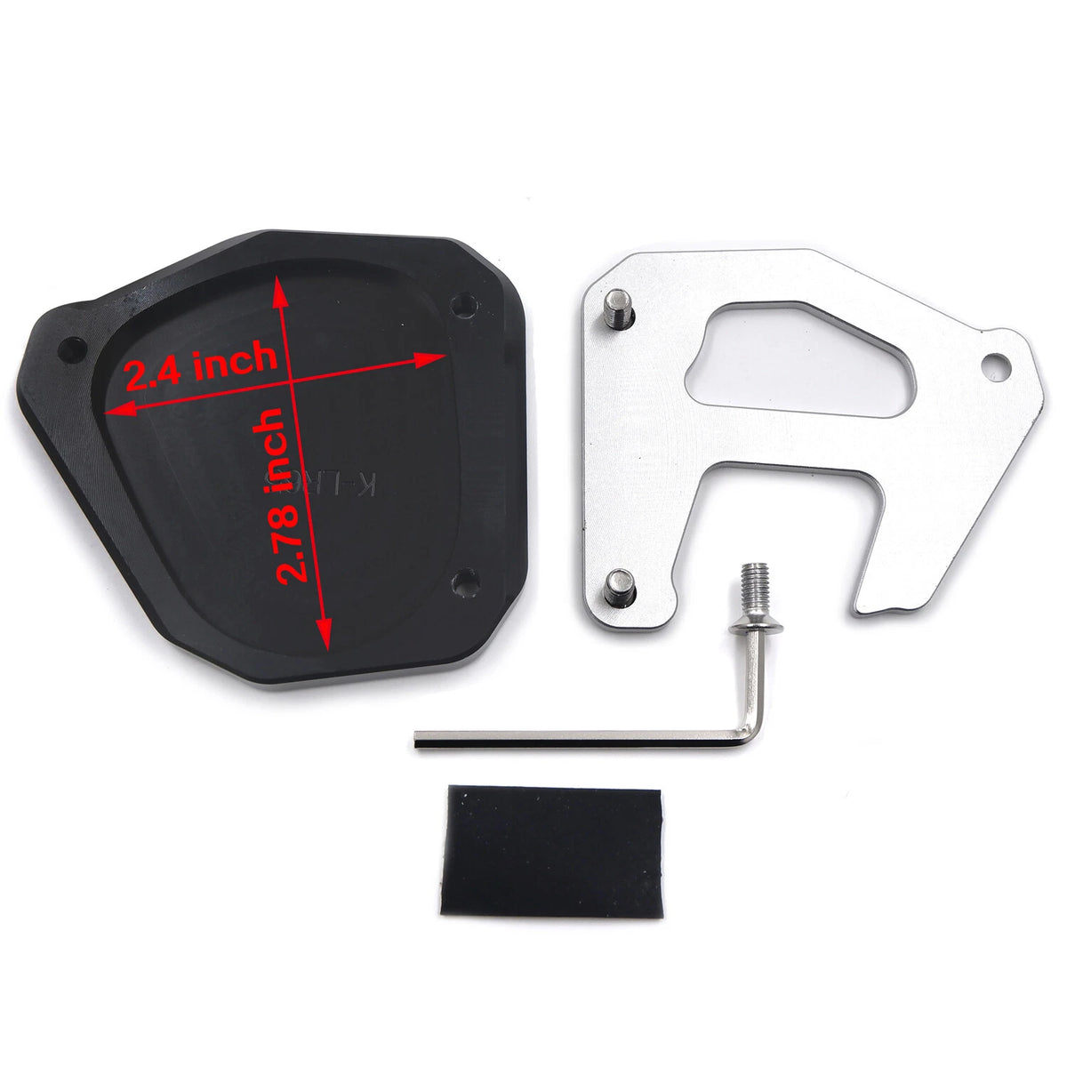 CNC Side Stand Foot Kickstand Extend Pad for Kawasaki KLR650 (2008–2019)